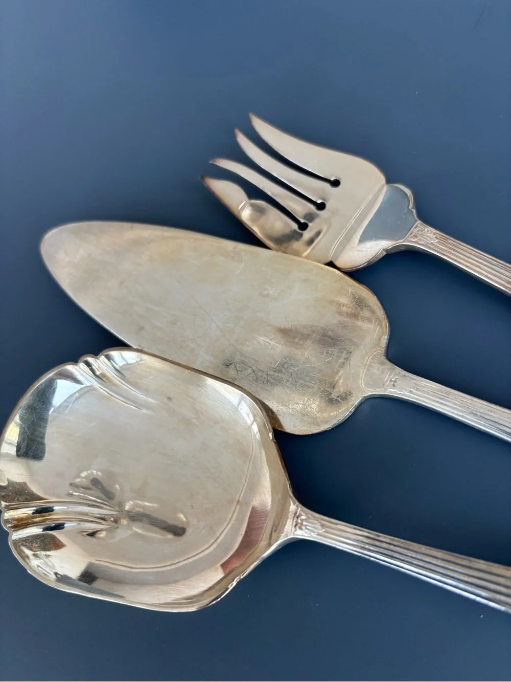 Art Deco Elkington Plate 3-Piece Dessert Serving Set with Royal Box
